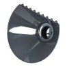 Plastic ice scraper with lozenge shape