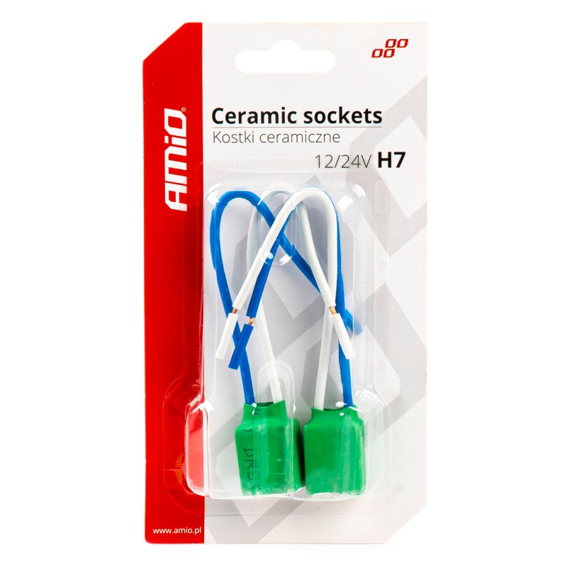 Pear socket 2pcs, 12/24V, base H7, wire 15cm Pear socket 2pcs, 12/24V, base H7, wire 15cm