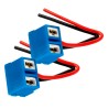 Bulb socket with corner 2pcs, 12/24V, base H7