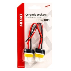 Bulb socket 2pcs, 12/24V, base HB3 9005