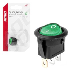 Lüliti ümar 12/24V, 20A, ON/OFF,roheline