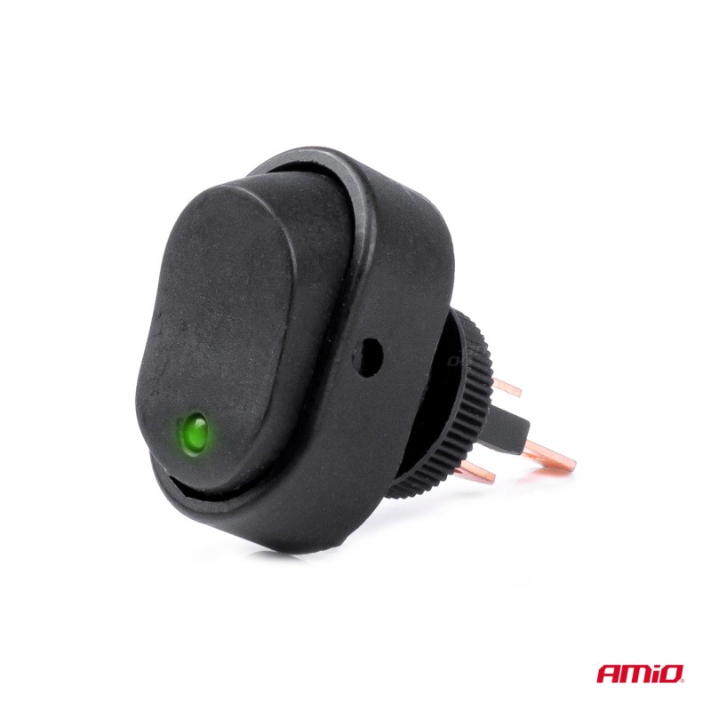 Ellips ON/OFF switch, 12/24V, 30A, green