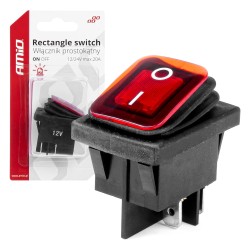 Lüliti ristkülik 12/24V, 20A,punane