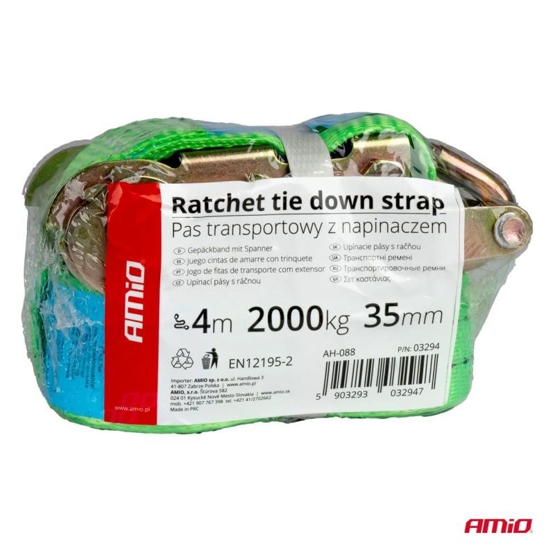 Load strap with lock 2000kg, 3,5m width