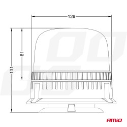 Vilkur magnetiga 24 ledi 12-24V oranz
