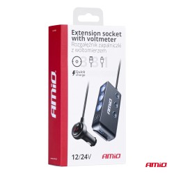 Charger with voltmeter cable 1m 12/24V
