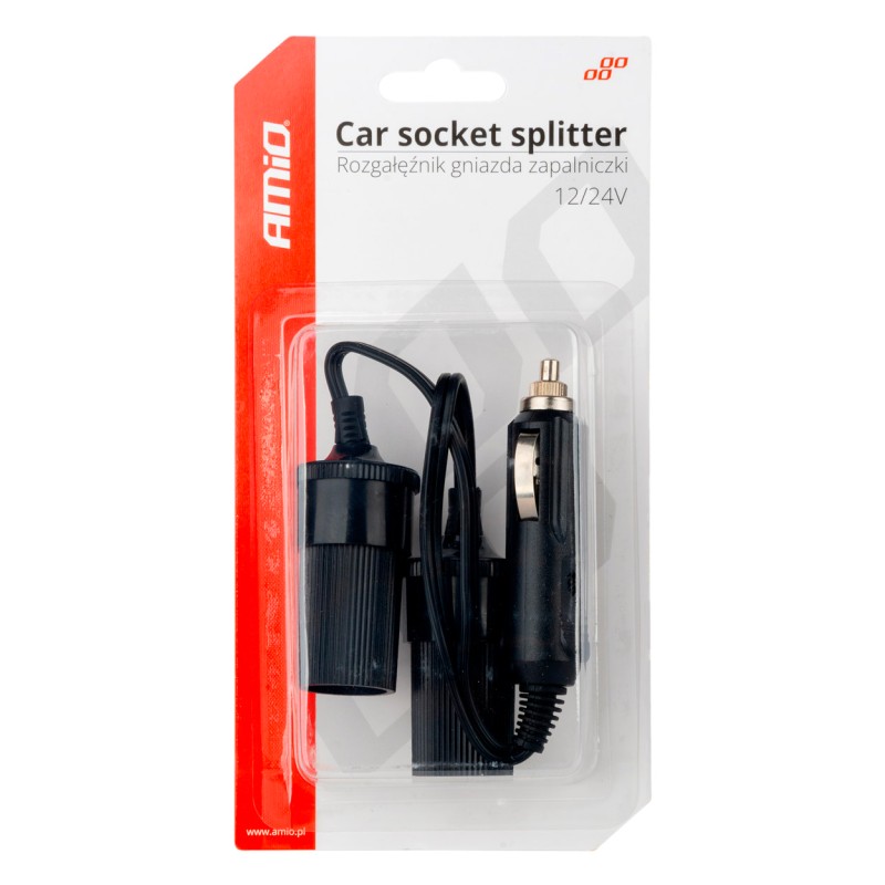 Fork extension lead 12-24V 2 sockets