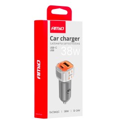 Зарядное устройство USB-A+USB-C 12/24V 38W