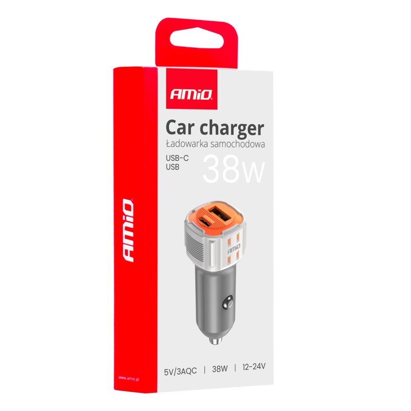 Charger USB-A+USB-C 12/24V 38W Charger USB-A+USB-C 12/24V 38W