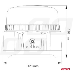 Laetav 36LED vilkurmagnetkinnituspuldiga- veoauto varuosad- Nordparts