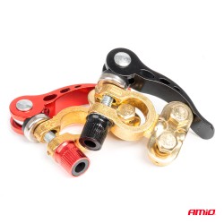 Battery terminals with quick-release fastenings
