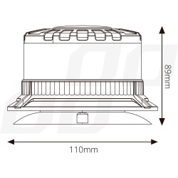 Vilkur magnetiga 16 LEDi 120välku 12-24v