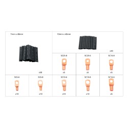 Thermo shrinkable robe with knotted ends 140pcs