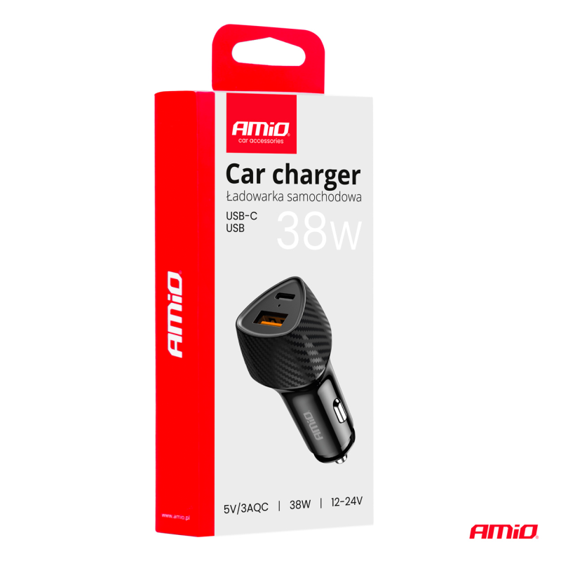 Laadija USB-A ja USB-C 38W 12/24V Laadija USB-A ja USB-C 38W 12/24V