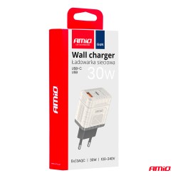 Kiirlaadija 220V 30W USB- A+USB-C