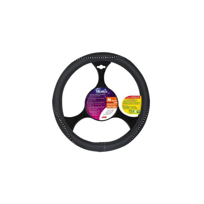 Wheel cover Merilyn black 37-39cm crystal