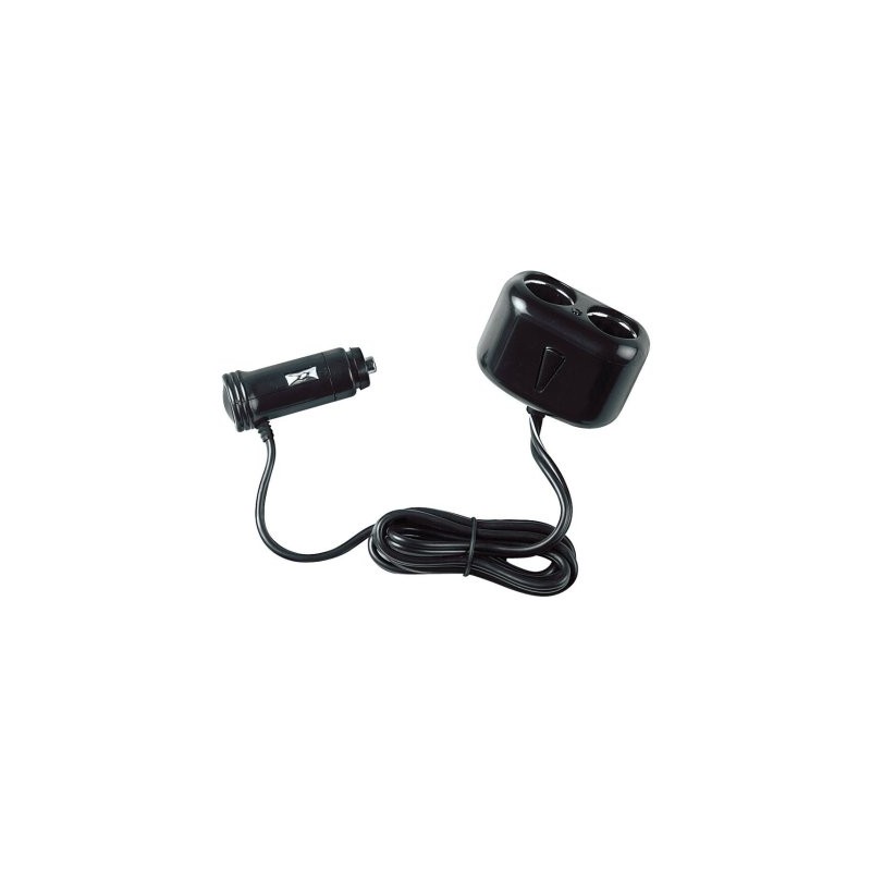 Duubel socket with LED, 12/24V