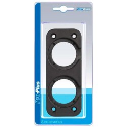 Mounting frame for 2 recessed accessories