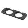 Mounting frame for 2 recessed accessories