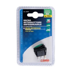Switch 12/24V , moisture-proof, green
