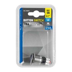 Knob switch LED, 12/24V, blue