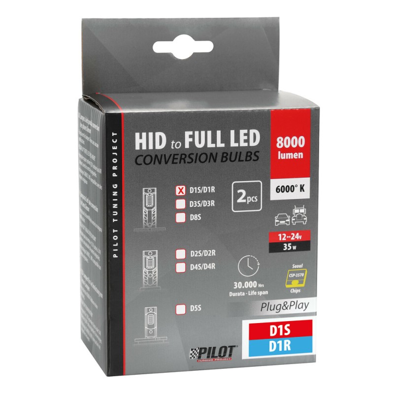 Светодиодные лампы 2шт, 12/24V HID D1S-D1R, 35W Светодиодные лампы 2шт, 12/24V HID D1S-D1R, 35W