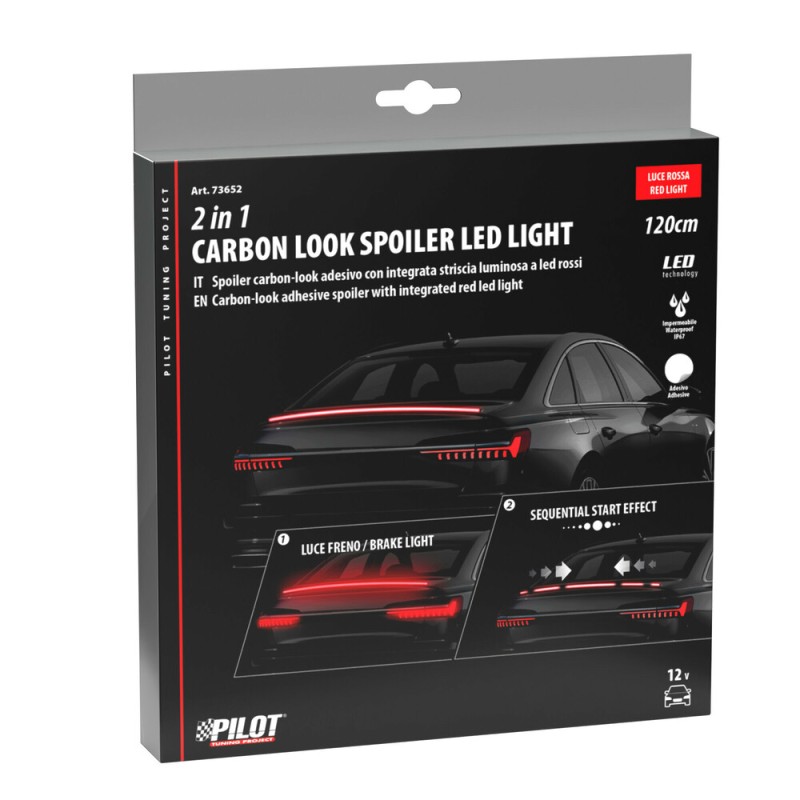 Carbon sticker for spoiler LED 12v red Carbon sticker for spoiler LED 12v red