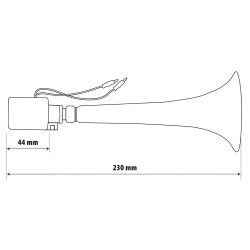 Electropneumatic trumpet 12V/24V,8A