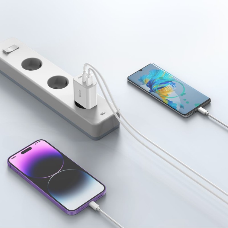 Tech-Protect laadija 30W 2xUSBC +USB-A- veoauto varuosad- Nordparts