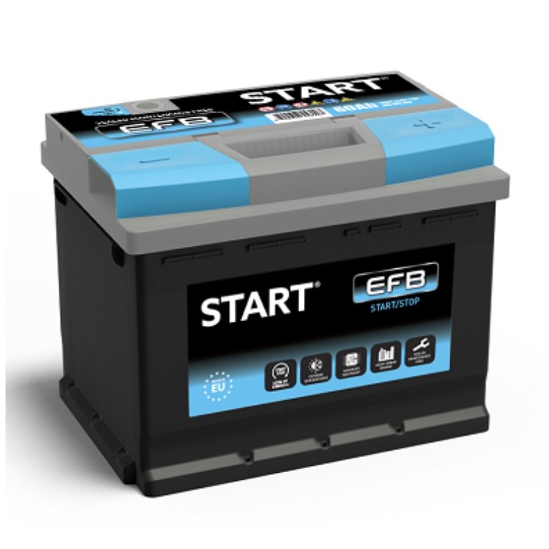 Start EFB 60Ah 560A 242x175x190-+
