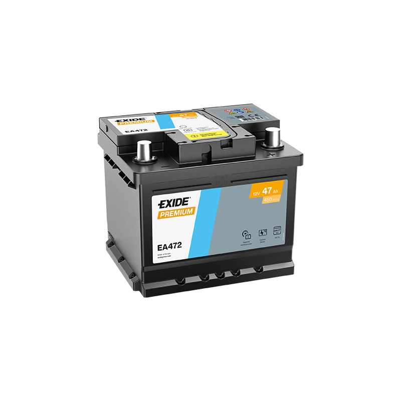Exide Premium 47Ah450A 207x175x175-+