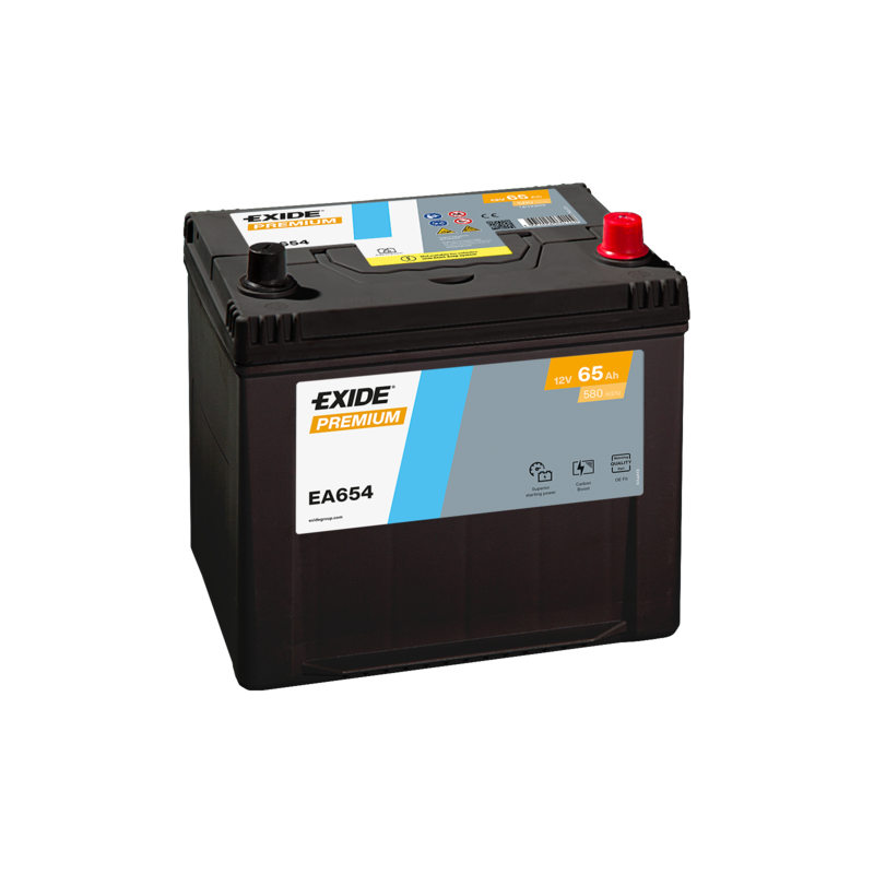 Exide Premium 65Ah580A 230x173x222-+
