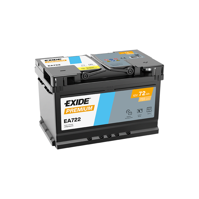 Exide Premium 72Ah720A 278x175x175-+