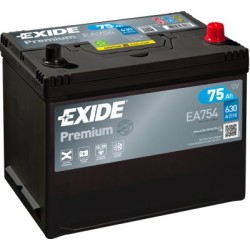Exide Premium 75Ah630A 260x170x222 MIINUS-PLUSS- veoauto varuosad- Nordparts