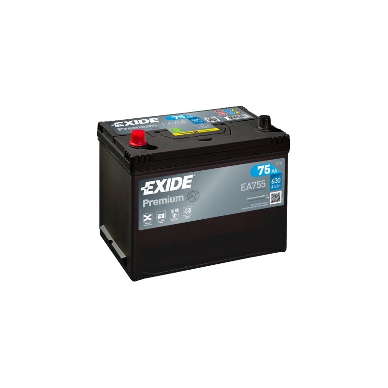 Exide Premium 75Ah630A 260x170x222+-- запчасти для грузовиков- Nordparts
