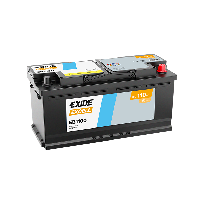 Exide Excell 110Ah 850A 394x175x190-+