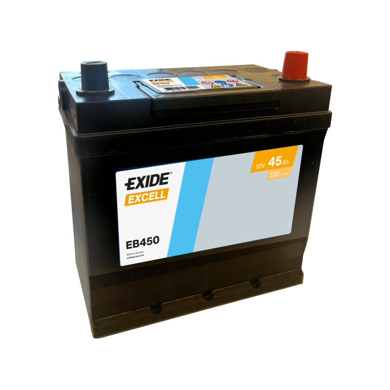 Exide Excell 45Ah 330A 218x133x223-+