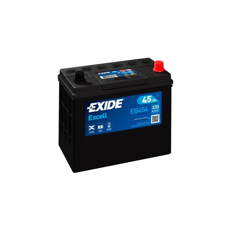 Exide Excell 45Ah 330A 237x127x227-+- kuorma-auton varaosat- Nordparts