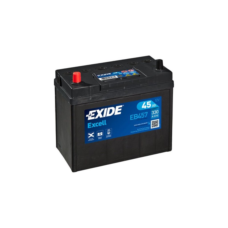 Exide Excell 45Ah 330A 234x127x220+-J Exide Excell 45Ah 330A 234x127x220+-J