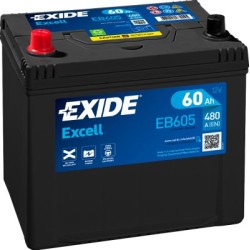 Exide Excell 60Ah 390A 230x172x220 PLUSS-MIINUS- veoauto varuosad- Nordparts