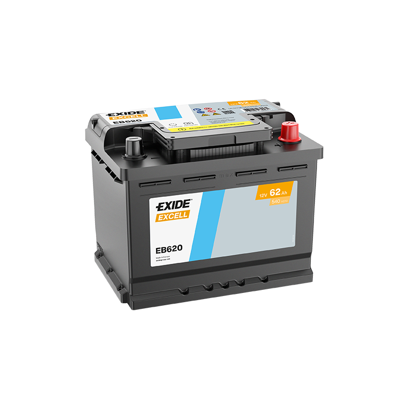 Exide Excell 62Ah 540A 242x175x190-+ Exide Excell 62Ah 540A 242x175x190-+
