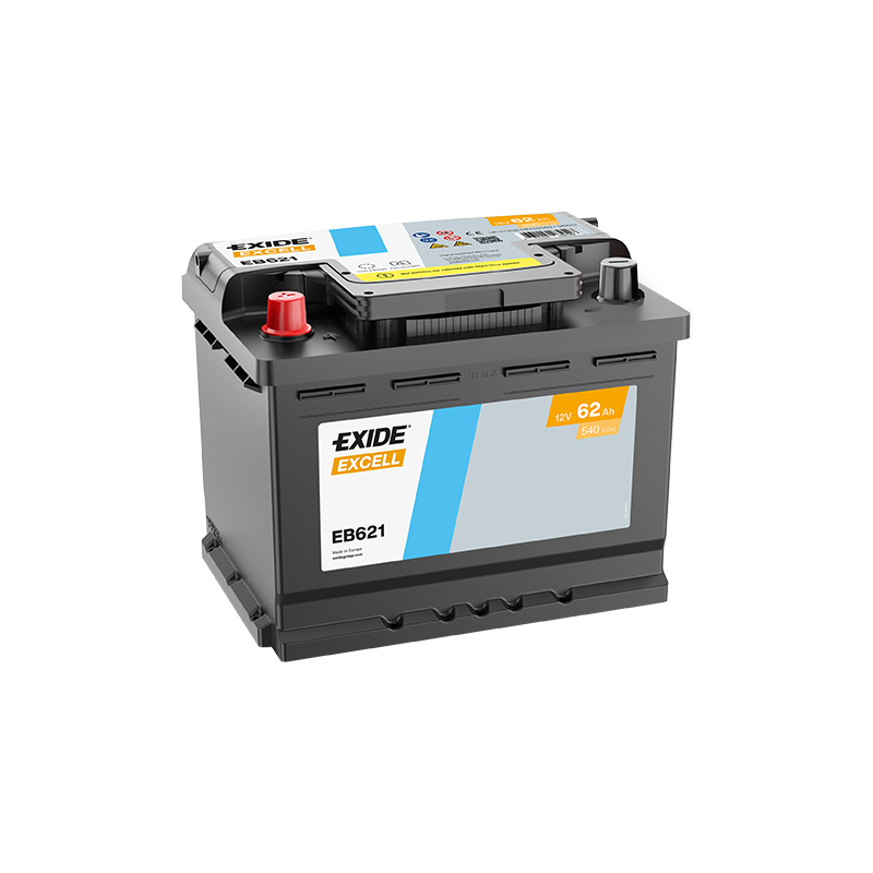 Exide Excell 62Ah 540A 242x175x190+- Exide Excell 62Ah 540A 242x175x190+-