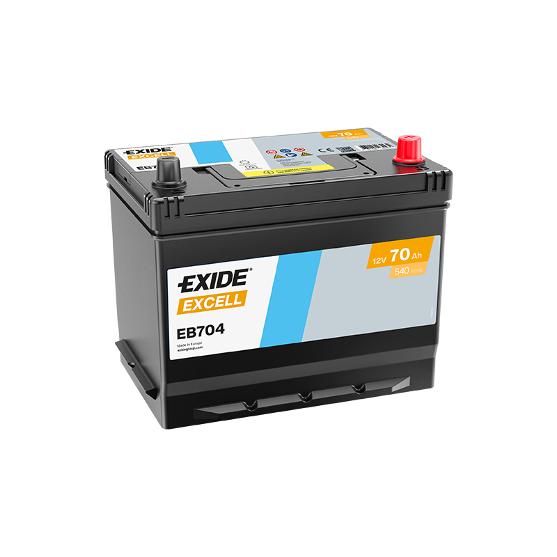 Exide Excell 70Ah 540A 266x172x223-+ Exide Excell 70Ah 540A 266x172x223-+