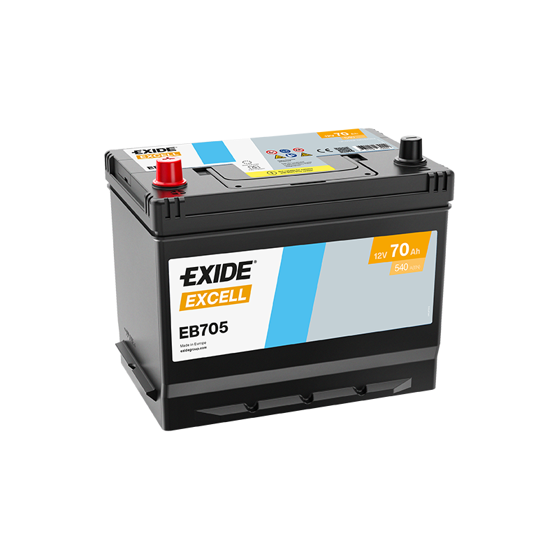 Exide Excell 70Ah 540A 266x172x223+- Exide Excell 70Ah 540A 266x172x223+-