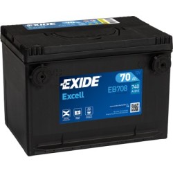 Exide Excell 70Ah740A 260x180x186+- USA