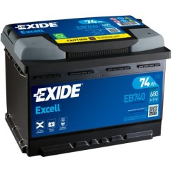 Exide Excell 74Ah 680A 278x175x190-+
