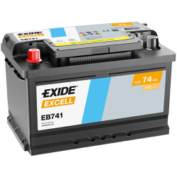 Exide Excell 74Ah 680A 278x175x190+-