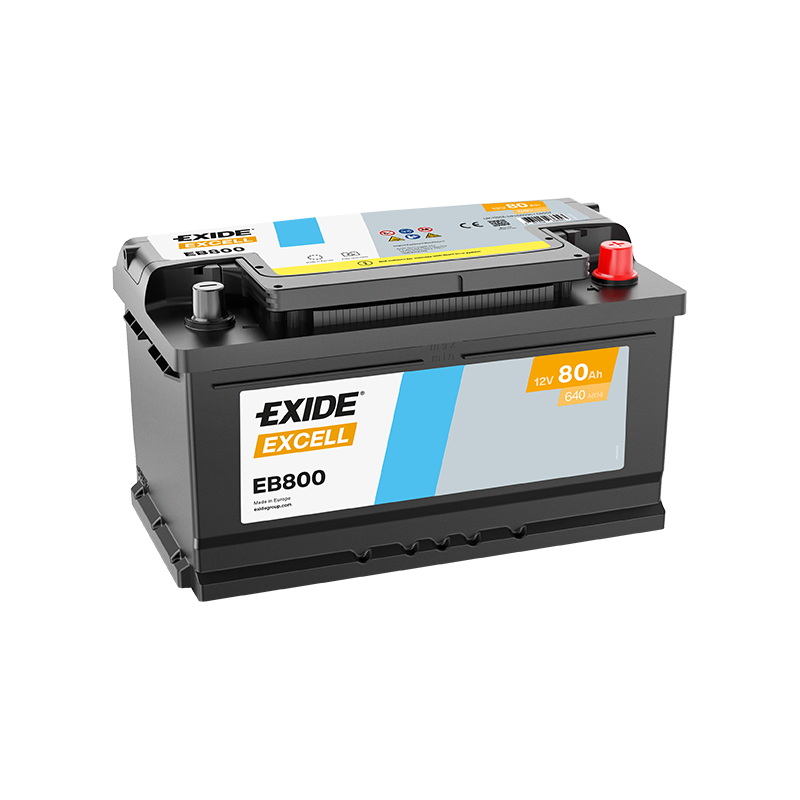 Exide Excell 80Ah 640A 315x175x190-+
