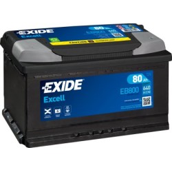Exide Excell 80Ah 640A 315x175x190-+