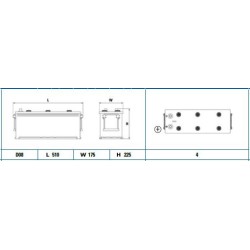 Exide StartPRO 140Ah800A 510x175x225-+ Exide StartPRO 140Ah800A 510x175x225-+